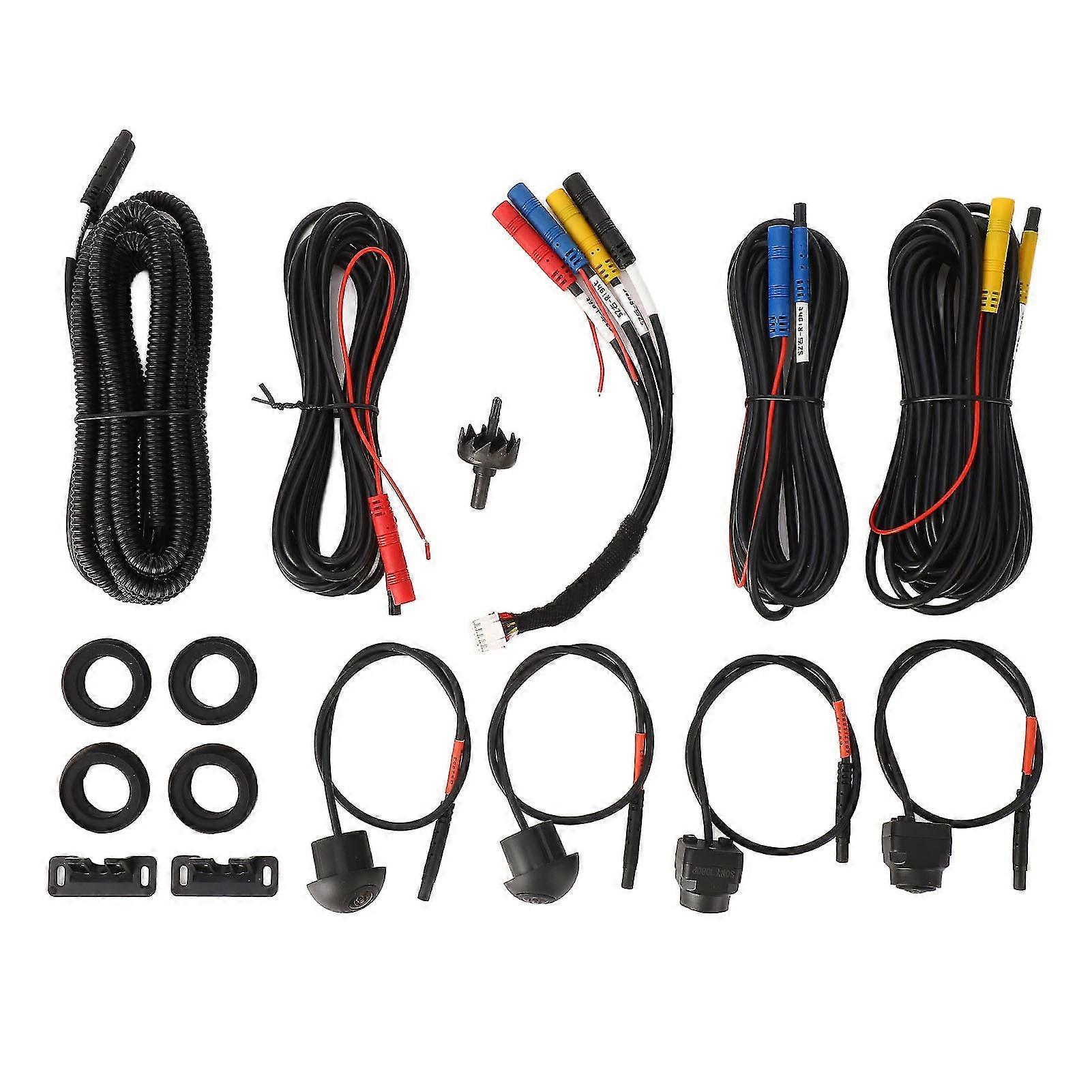 360 Car Camera AHD IP68 Waterproof Front Rear Left Right Panoramic Surround View Night Vision 7