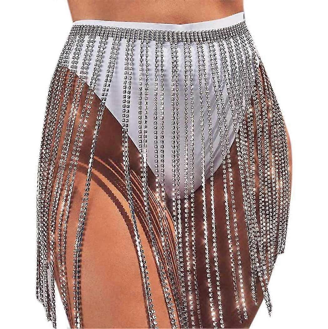 Crystal Fringe Body Chain Belly Button Chain Belt Waist Chain Beach Chain