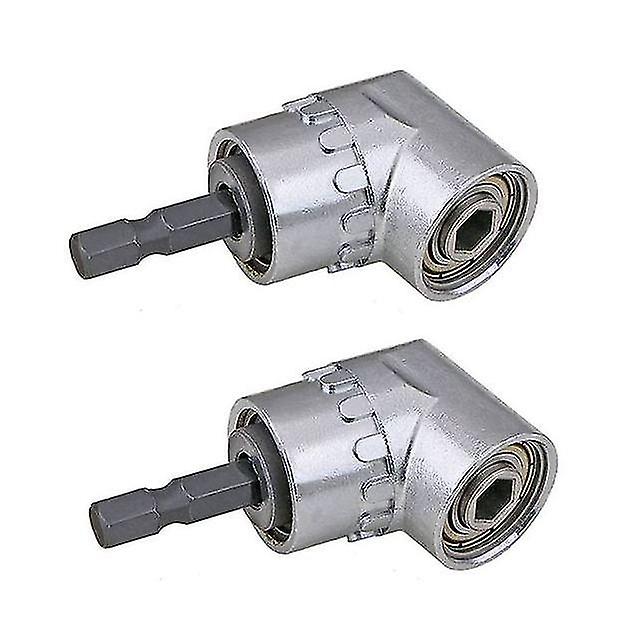 2pcs Right Angle Drill,105 Degree Multifunction Right Angle Driver With 1/4inch Hex Bit Socket Screwdriver