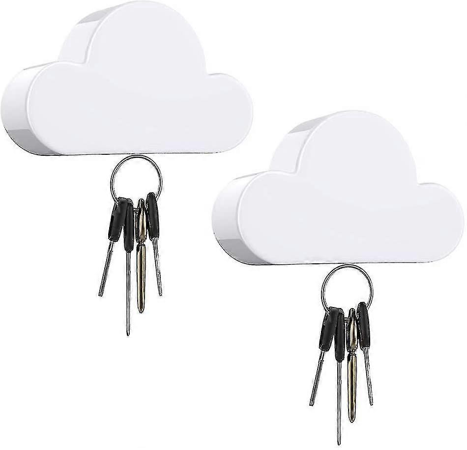 Dadanism Magnets Key Holder, 2 Pack Cloud Shape Holders Key Organizer, Mounted