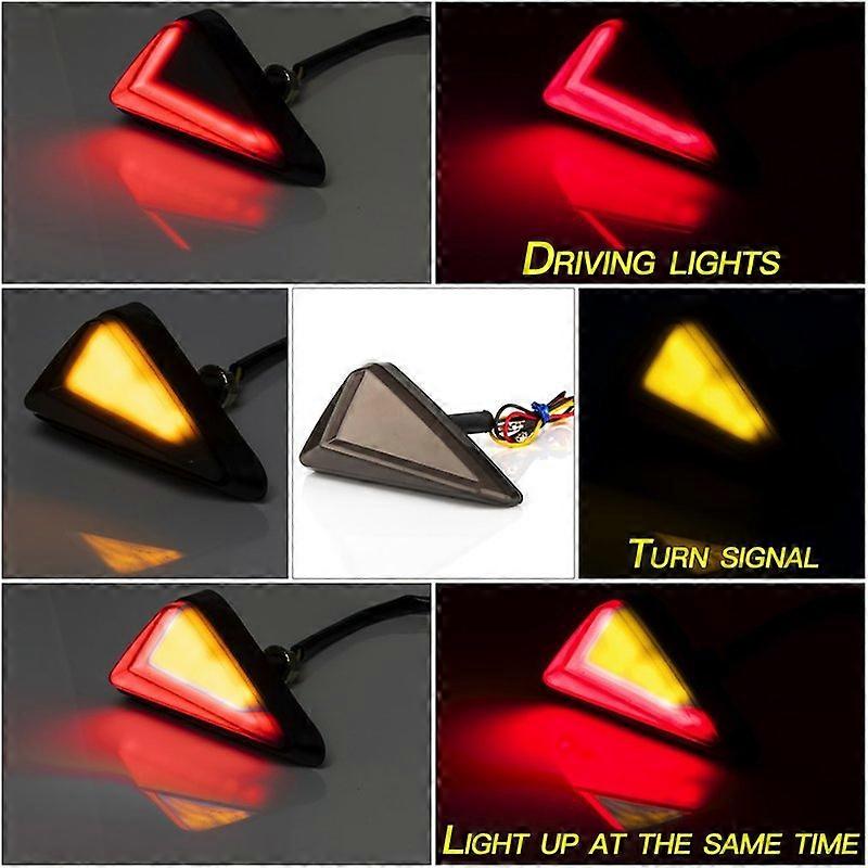 1 Pair L-shape Motorcycle Flush Mount Triangle Turn Signal Light LED Indicator Lamp DRL Blinker Waterproof Led Flashing LightsMotor Vehicle Lighting