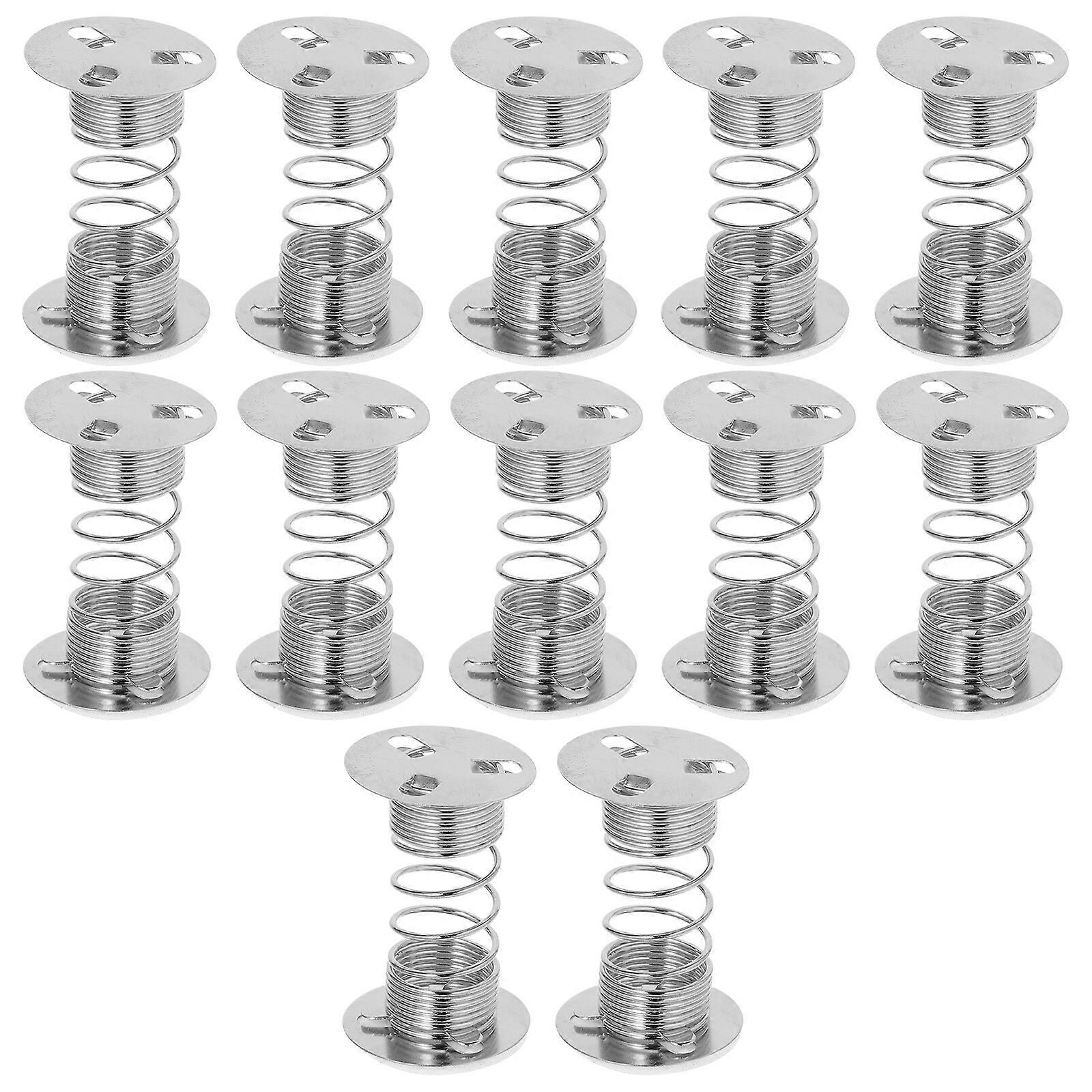 12stk Clay Ornament Spring Base Adhesive Spring Base Fortune Cat Spring Base Doll Swing Spring