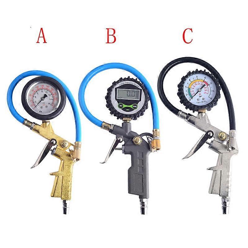 Car Tire Pressure Gauge Tire Pressure Gun Pressure Gauge Digital Tire Pressure Detection Table Pressure Gauge Filling Air Gun