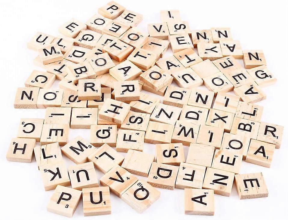 Hölzerne Puzzle Fliesen Buchstaben Alphabet Zahlen Anhänger Rechtschreibung