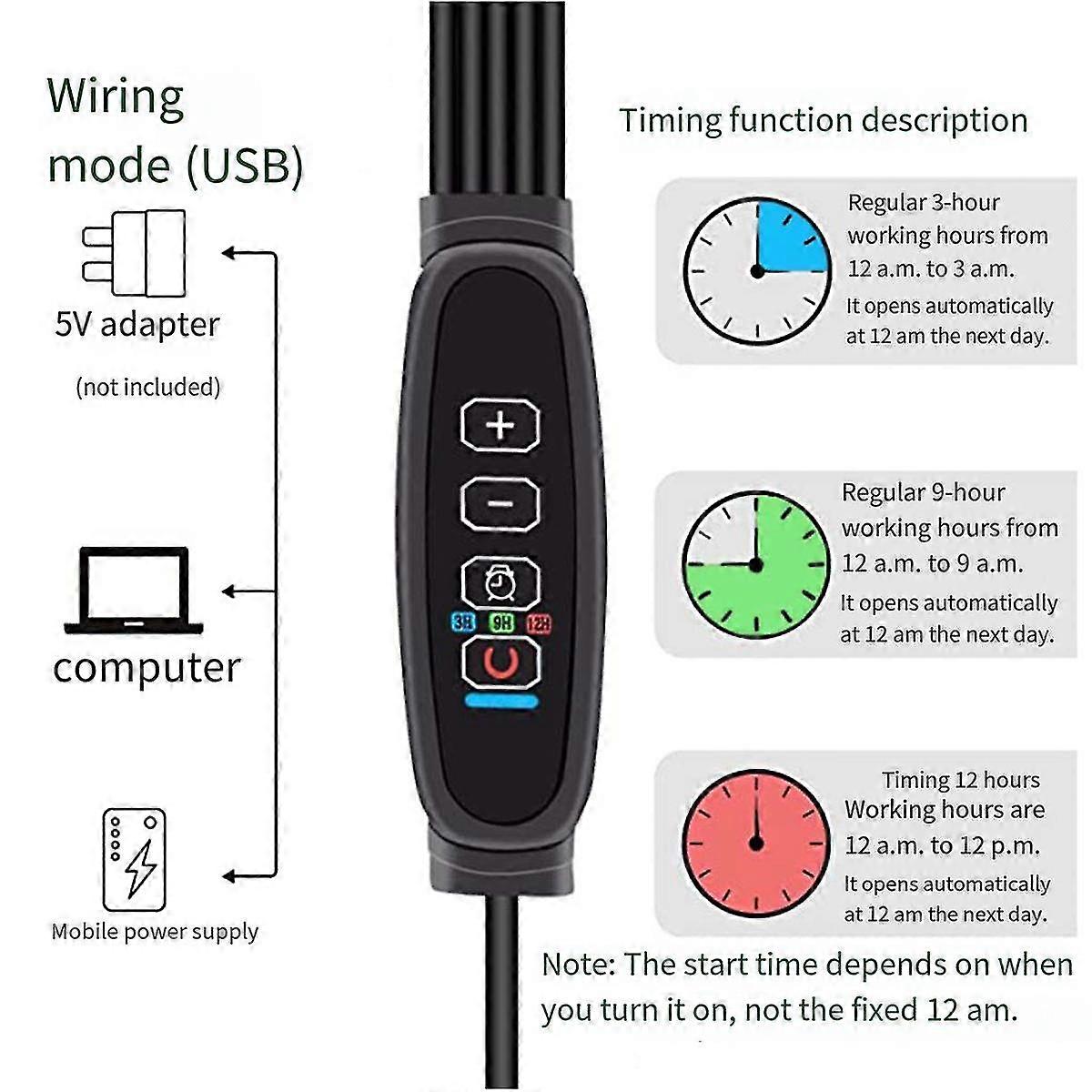 Seed Tray With Grow Light, Seed Kit With Humidity Dome, Seedling Tray With Timing Grow Light