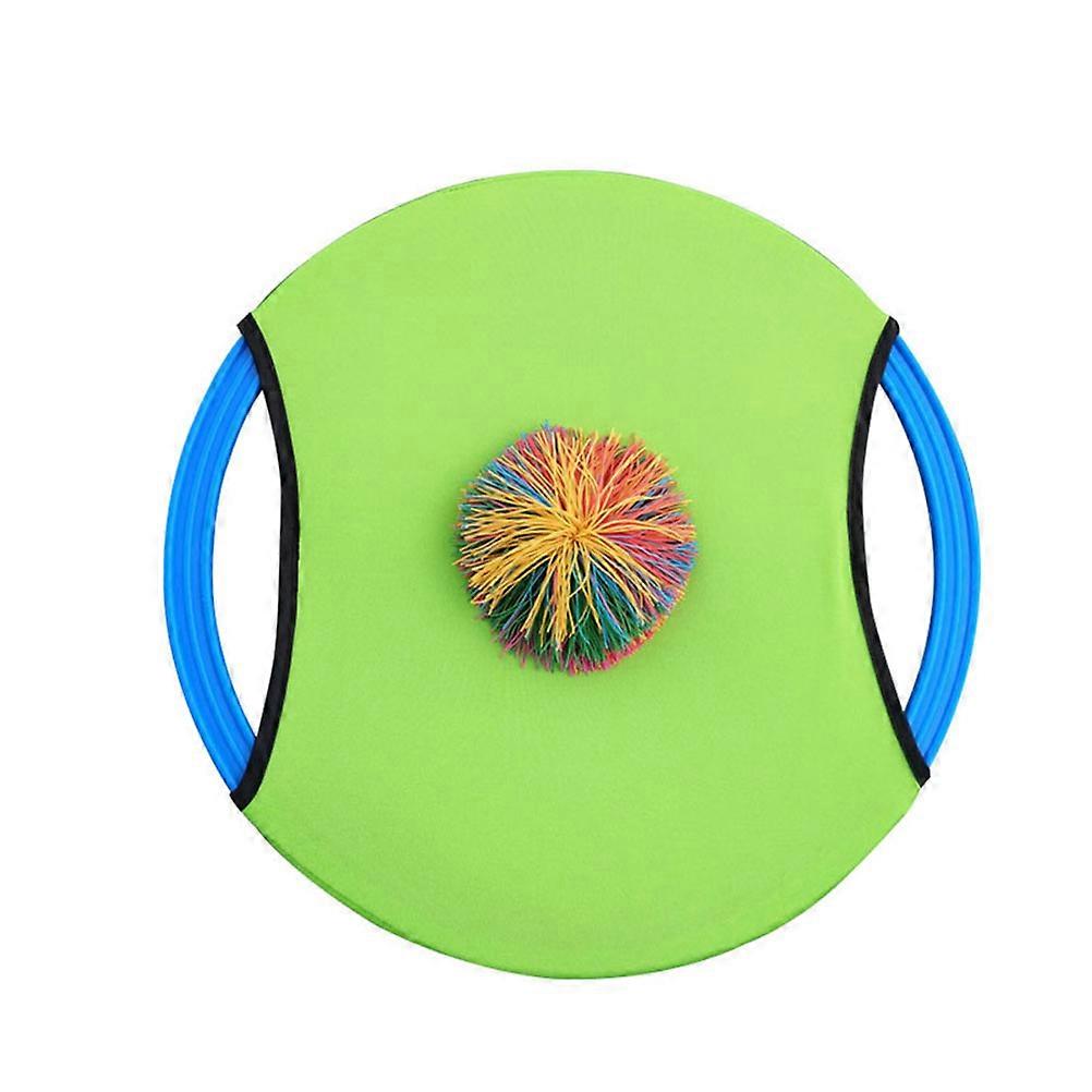 Disco Voador Trampolim Paddle e Ball Set Ball Bounce Game Toss and Catch Bat with Ball Esportes ao ar livre para adultos Crianças (1 Paddle e 1 Bola, Random C