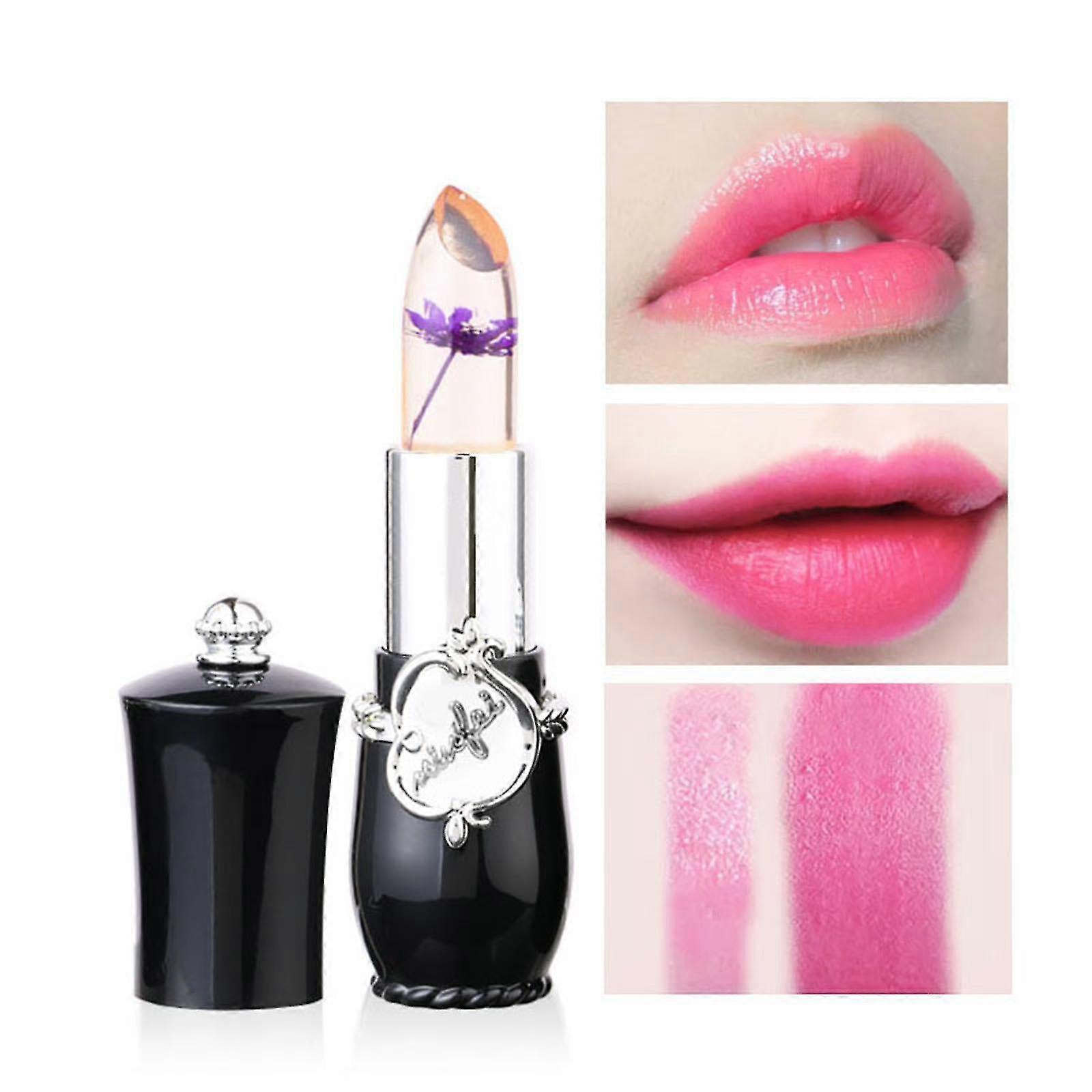 Emaymei Transparent Moisturizing Jelly-dried Flower Temperature-changing Lipstick Set Moisturizing Non-stick Cup Color-changing Lipstick A