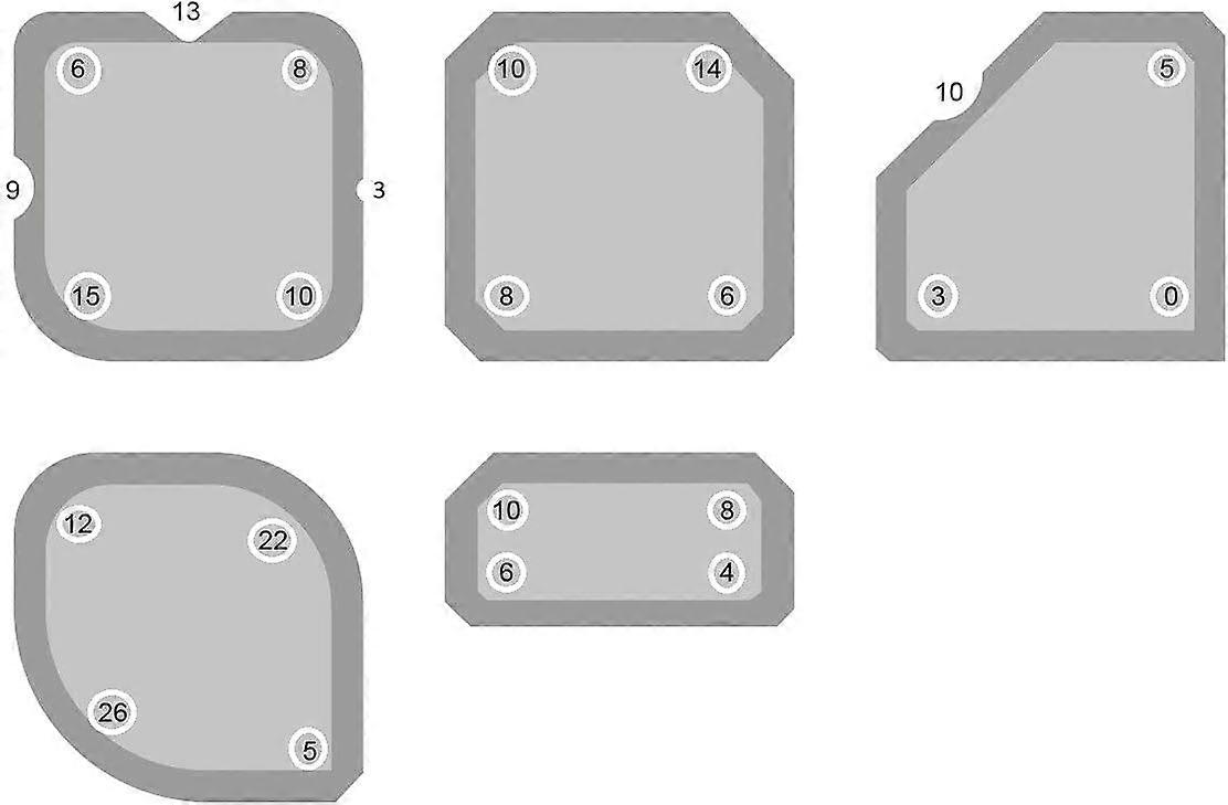 Set of 5 joint smoothers - For silicone and acrylic