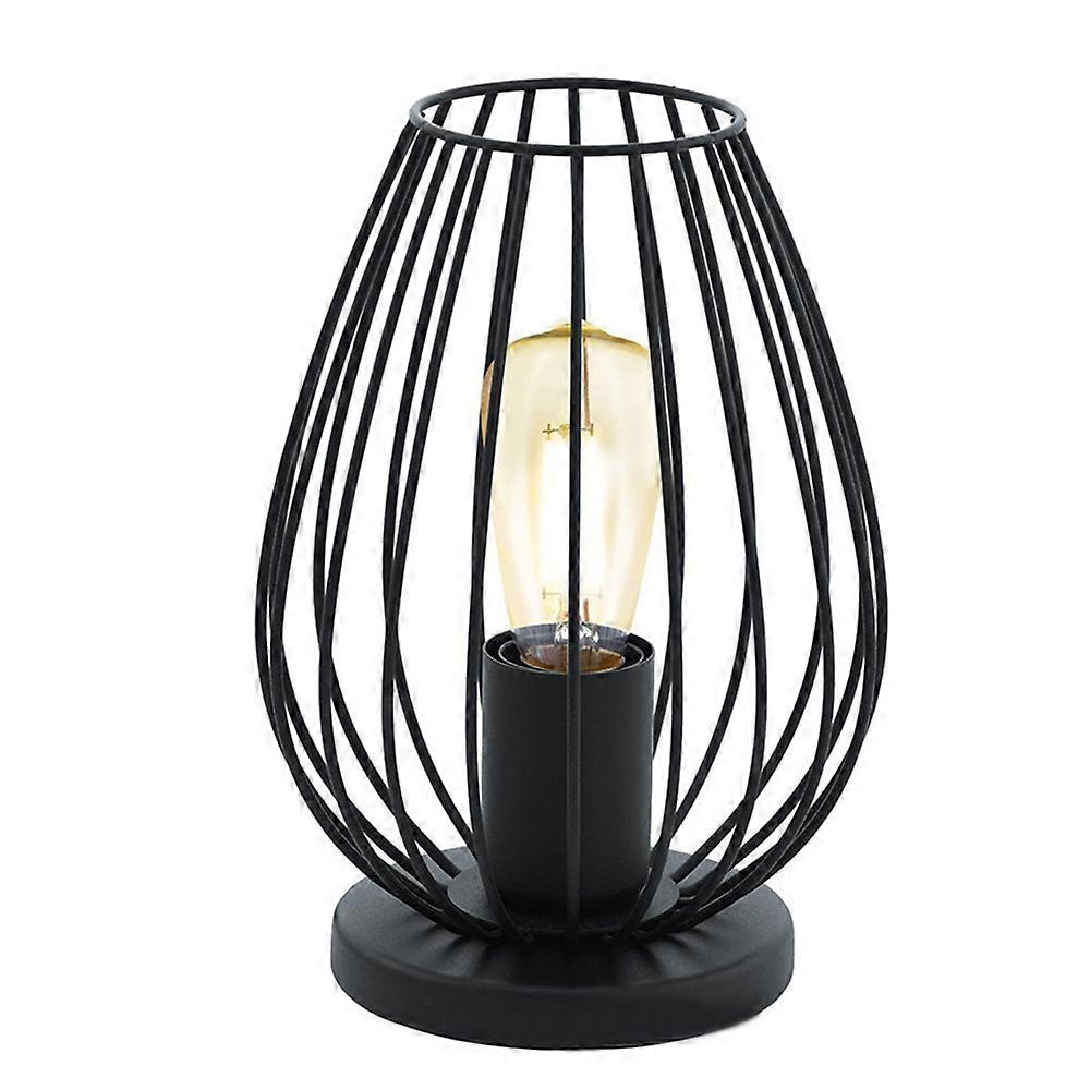 Mengjay Minimalist iron hollow table lamps creative vintage lantern bedroom light bedside desk lamp home decor