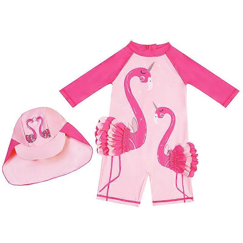 Neuer Stil Cartoon Rosa Bubble Mädchen Einteiliger Badeanzug