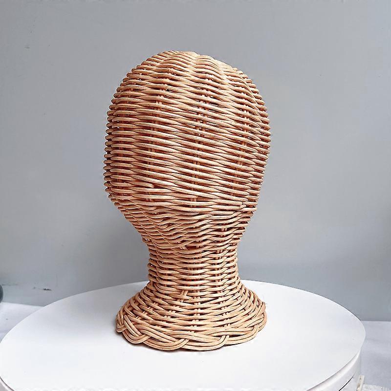 Desktop Hat Display Rack Retail Use Cap Showcase Stand Woven Hat Display Rack Rattan Cap Holder
