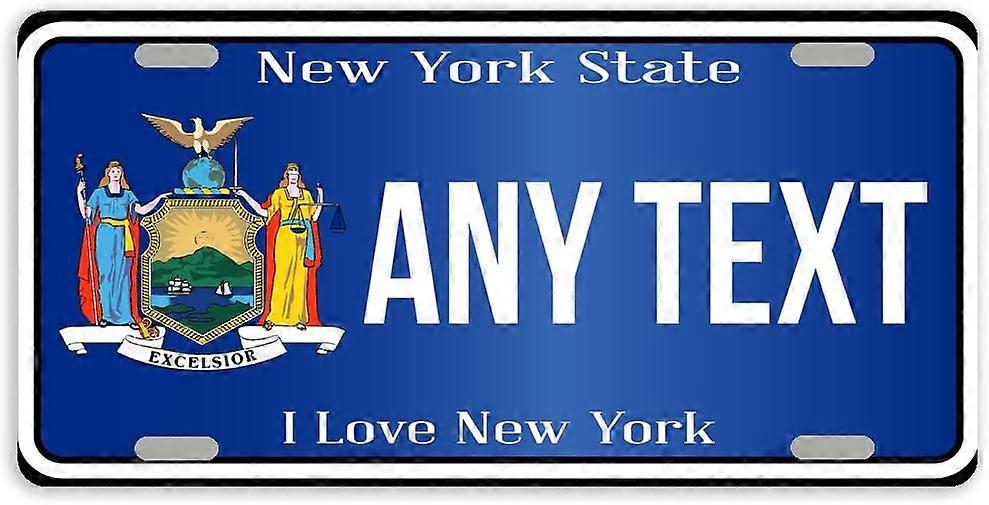 Tampa de Placa de Licença de Carro de Metal do Estado de Nova York com 4 Furos 12 x 6 Polegadas