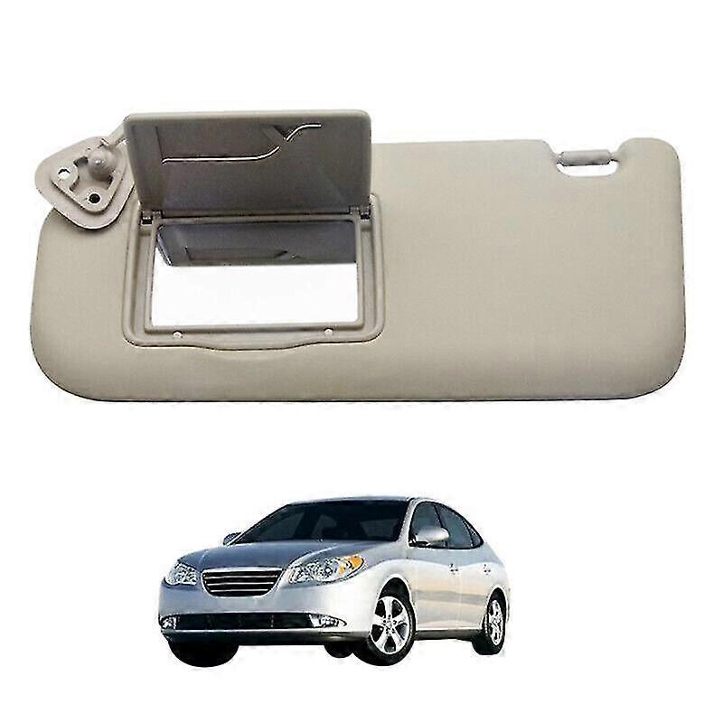Left Side Sun Visor Shade With Makeup Mirror Beige For Hyundai