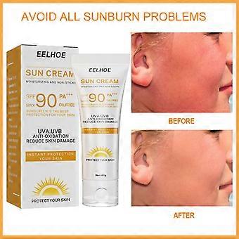 Isolation Sun Cream Waterproof Sunscreen Whitening Cream Oil-Free Anti Oxidation Moisturizing Anti Aging Skin Care SPF90 BUY 1 GET 2