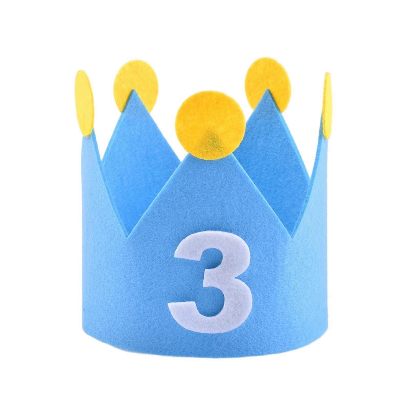 Doğum Günü Partisi Şapkası Rahat Boyut El Yapımı Taç Şekli Geniş Uygulamalar Süs Partisi Dekorasyon Aşınmaya Dayanıklı Mutlu Yıllar Partisi Dekor Şapka K