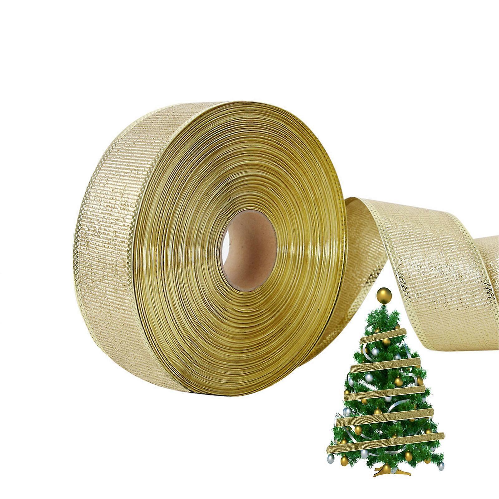 Red Ribbon Golden Edge Ribbons For Craft Projects Gift Wrapping DIY Decorative Accessories Tree Ornament