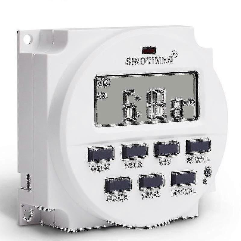 Sinotimer 15.98 Inch Lcd Digital Timer 12v Dc 7 Days Programmable Time Switch Tm618n-4