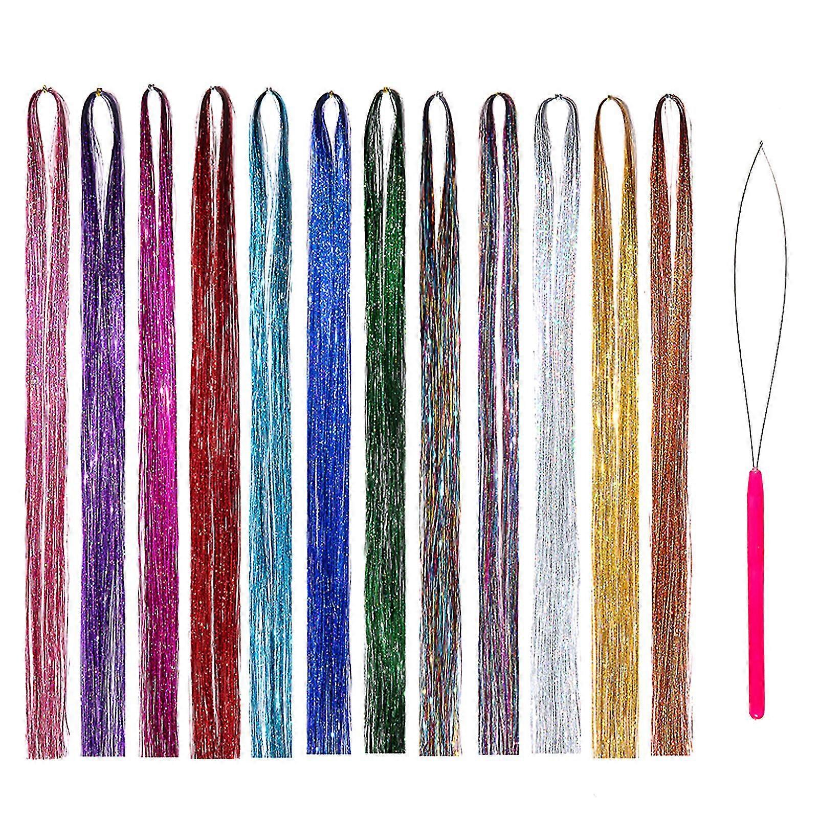 Sparkle Dazzles Glitter Extensions Braiding Party Hair Tinsel Shiny 120 Strands New