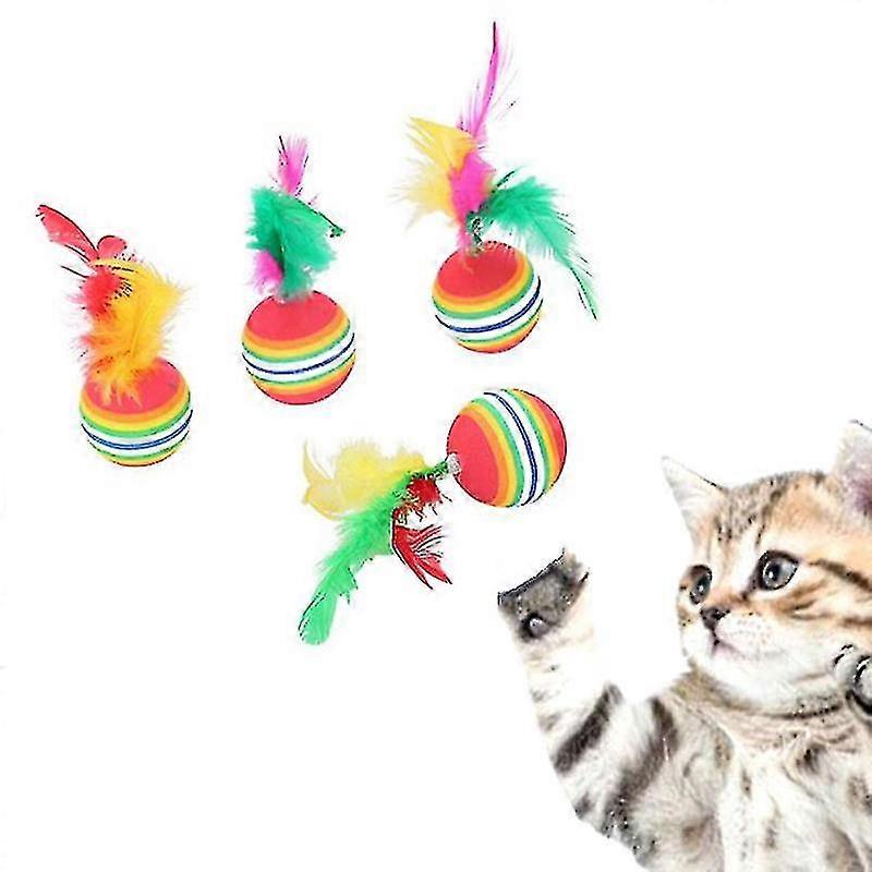 Colorful Small Ball Cat Teaser Toy 1pc