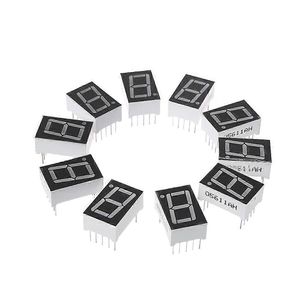 10PCS 0.56 بوصة 7 الجزء 1 شاشة LED رقمية أحمر مشترك الكاثود أنابيب رقمية