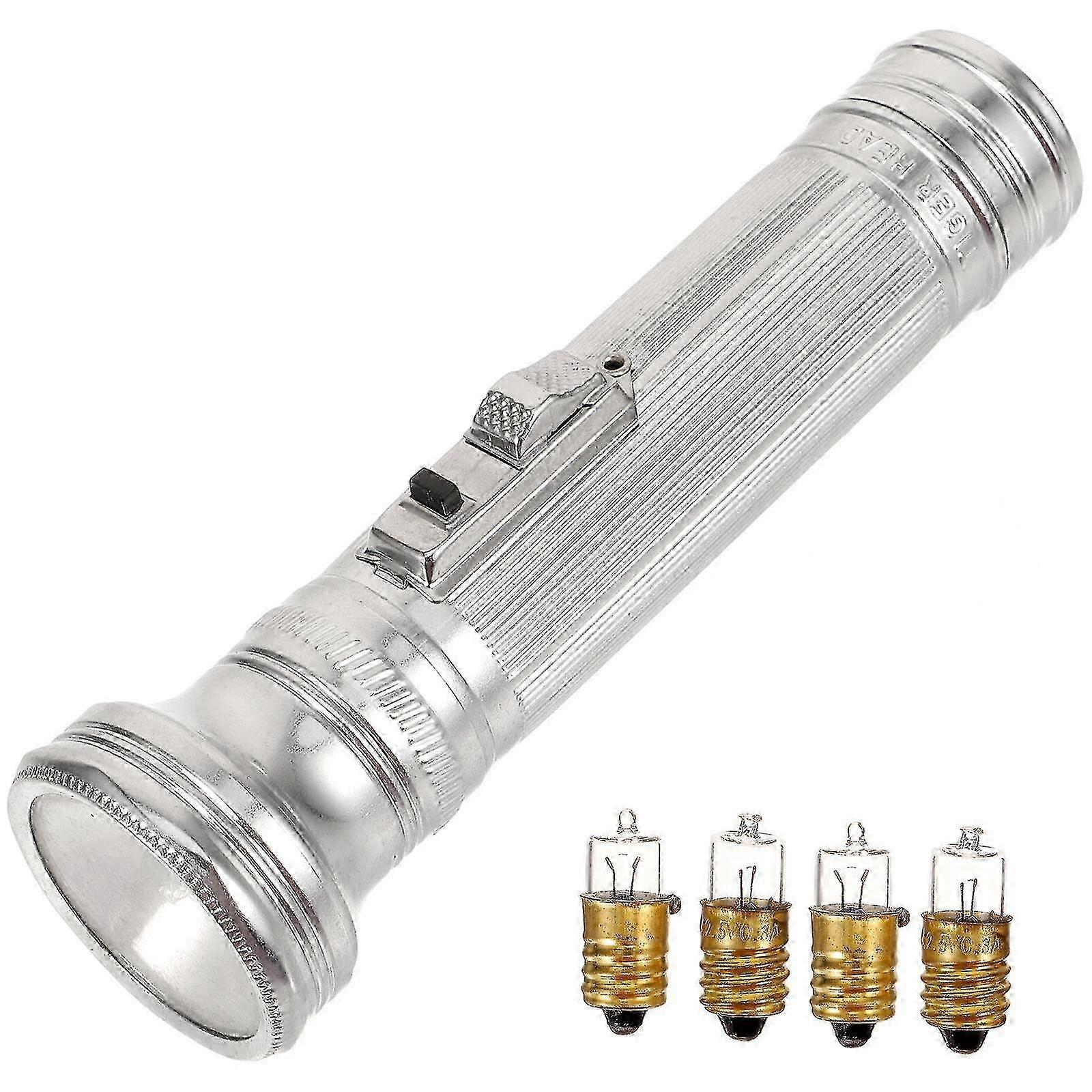 Metal Flashlight Outdoor Flashlight Portable Flashlight Old-Fashioned Flashlight