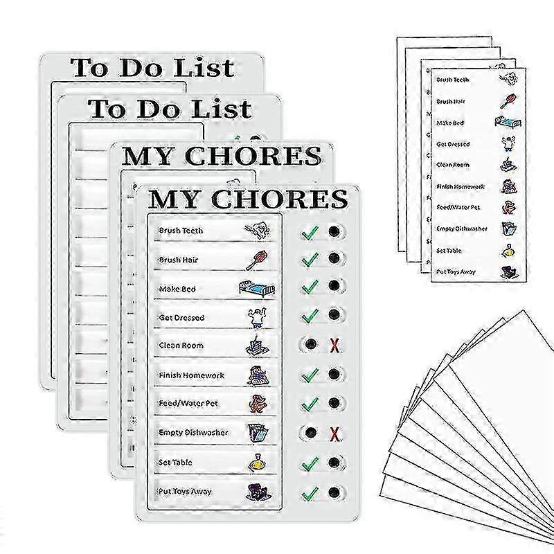 16 Piece Portable Board Chore Sheet Planner Daily Planner Chores to Do Sheet Removable Reusable