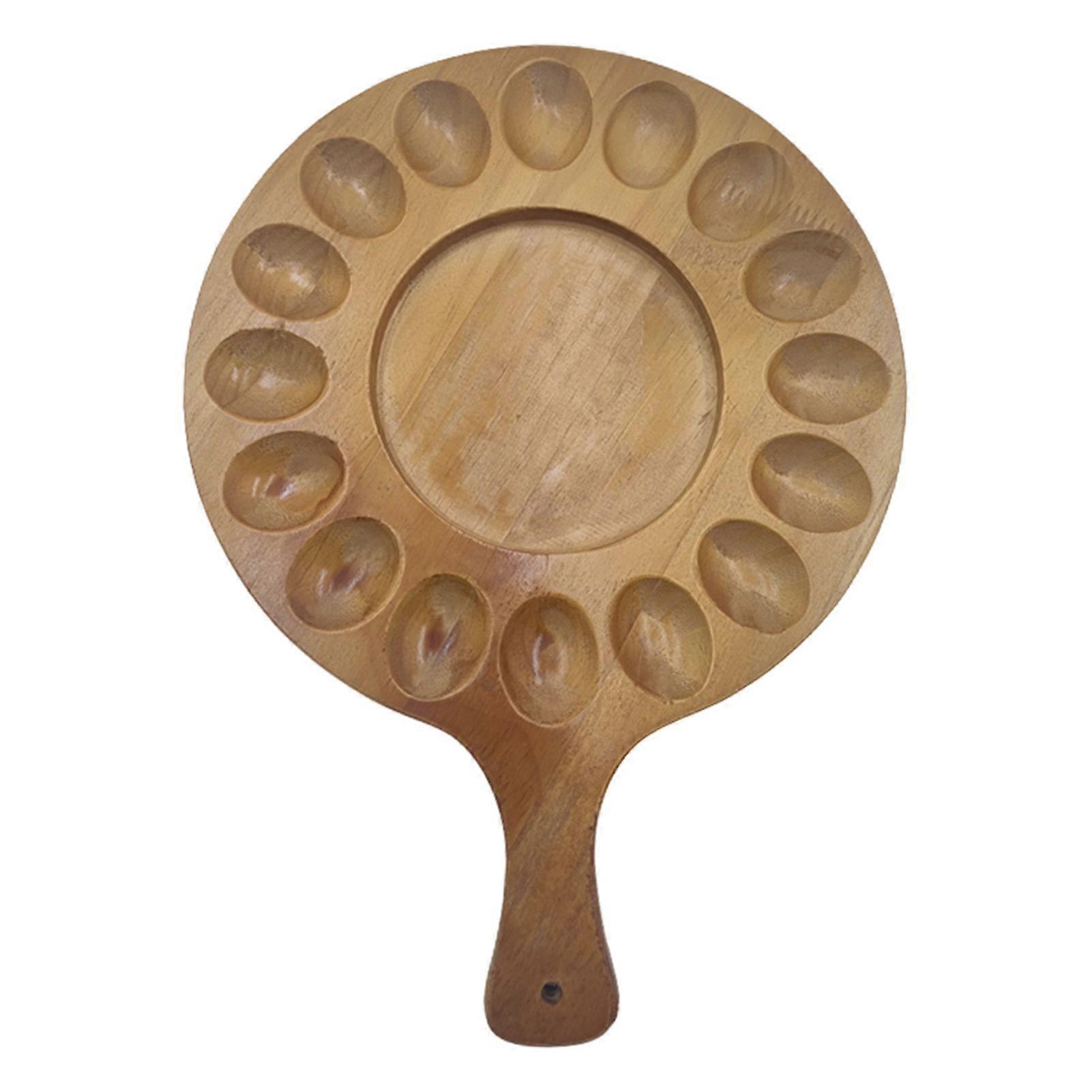 16/24 Slot Egg Tray Deviled Eggs or Cheese Handcrafted Wooden Egg Holder Easter Multipurpose Egg Plate