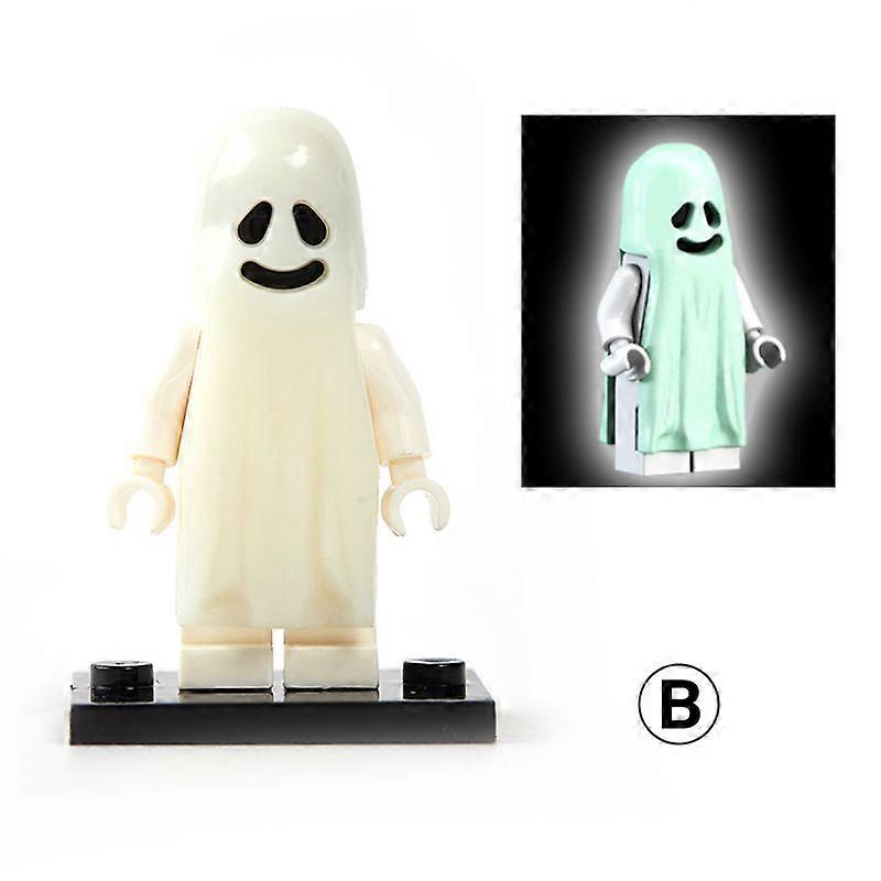 Halloween Series Building Blocks Luminous Smiling Ghost Model Action Figures