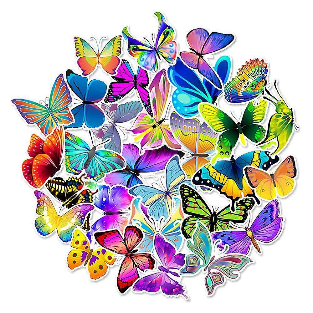 50pcs cartoon butterfly stickers