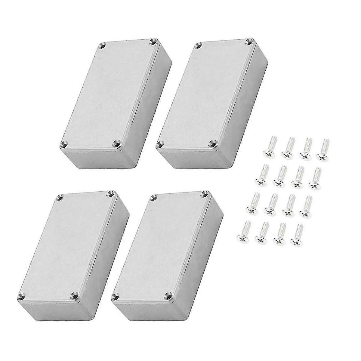 4pcs 1590b Guitar Pedal Enclosure Aluminum Diecast Stomp Box Case Toggle Switch Box 112x61x32mm
