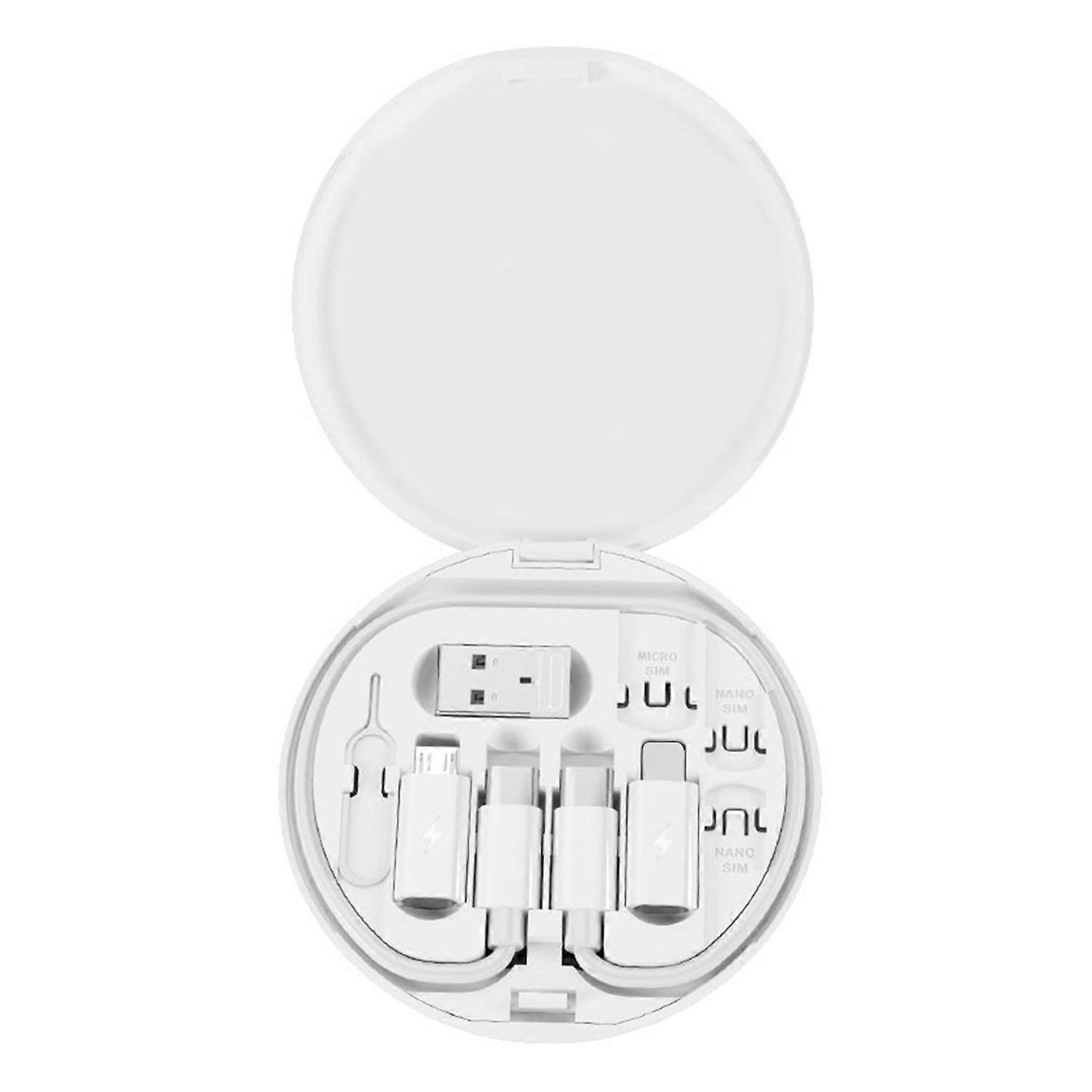Data Cable Adapter Box USB 8-Pin for Android Convertor SIM Card Removal Pin Storage Slots