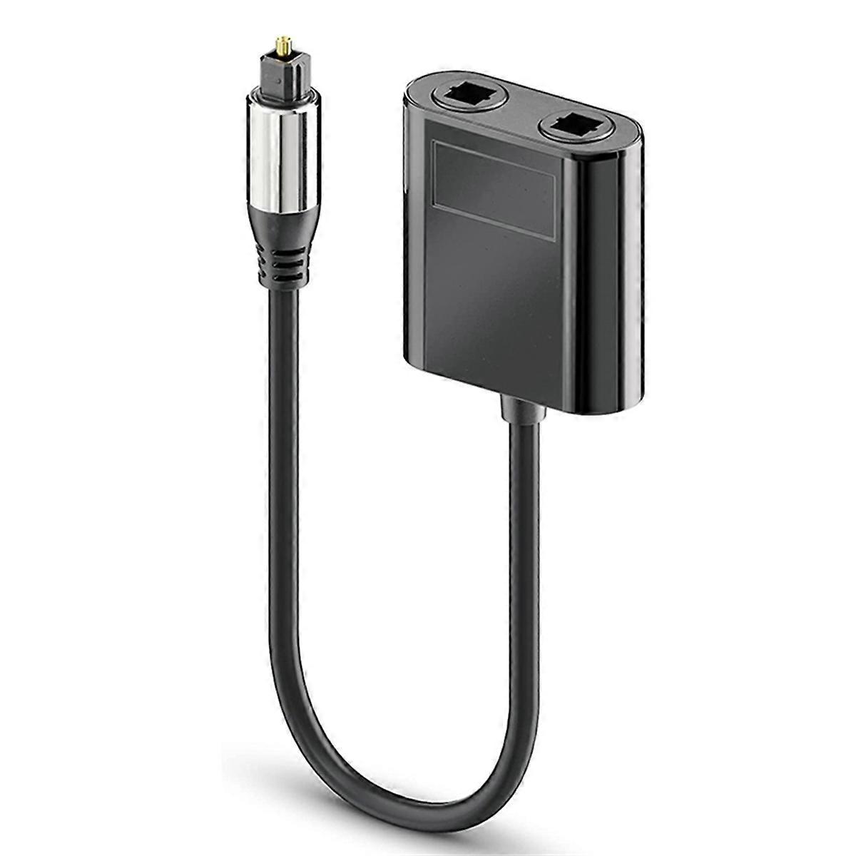 Optical Fiber Cable Splitter 2-In-1 Connectors TV Digital Optical Fiber Audio Splitter Cable Adapte