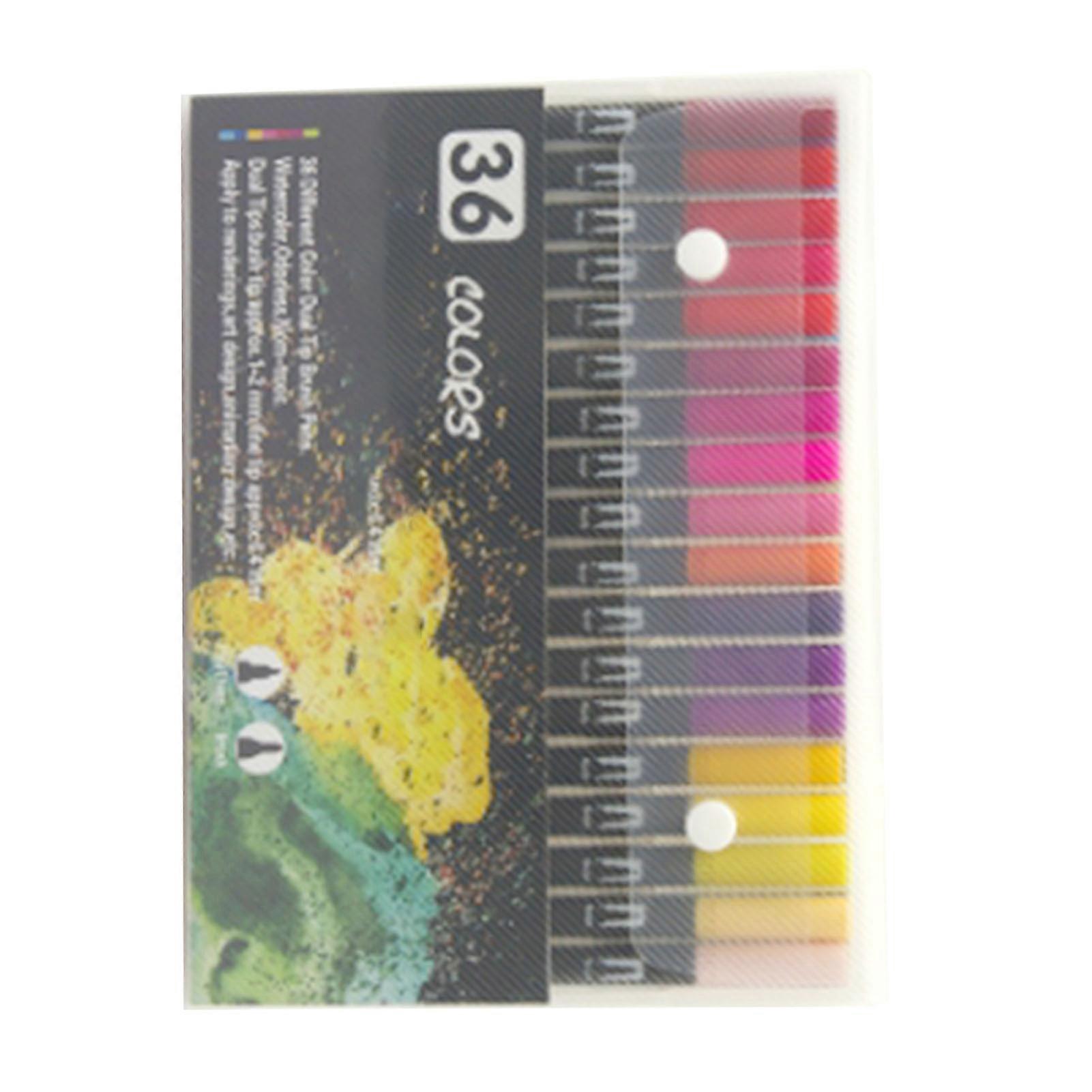 36 Color Double Headed Marker Pens Set, 16.1cm, Water Based Inks