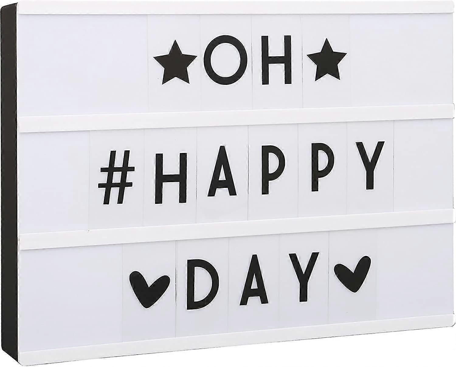 Led A4 Lightbox I Usb And Battery I 96 Decorative Letters In Bla Including Symbols I Lightbox I Letter Box I Illuminated Sign,9461