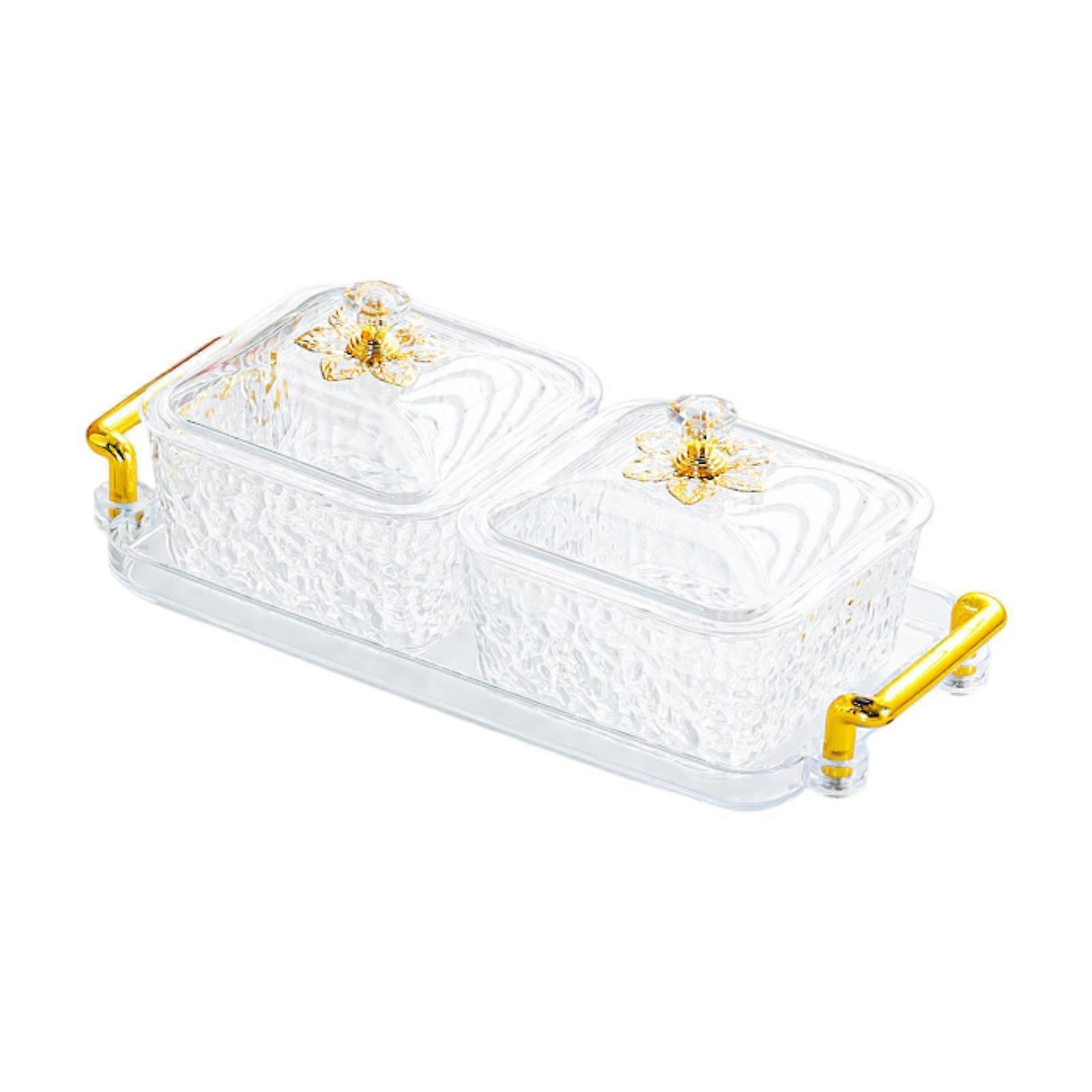 Dried Fruit Snack Serving Tray Set Candy Nuts Dish Divided Serving Dishes