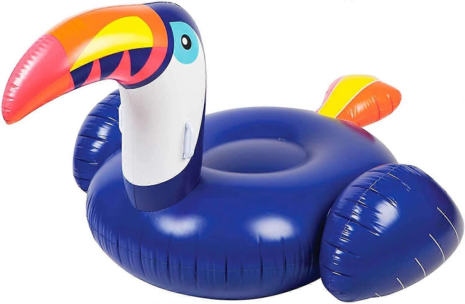Giant inflatable buoy toucan enjoying summer time in the sun