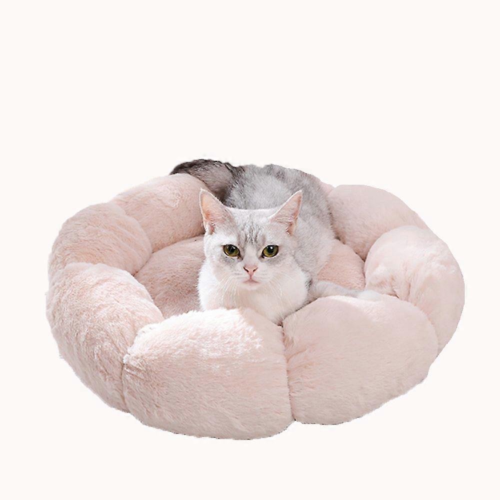 Flower Cat Litter Box - Beige - 50cm Diameter
