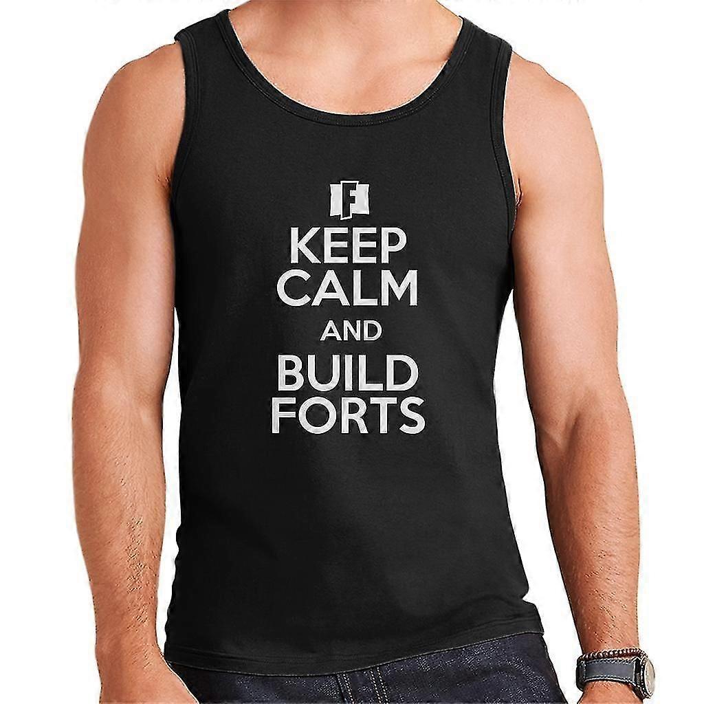 Fortnite Keep Calm And Build Forts Chaleco para hombre
