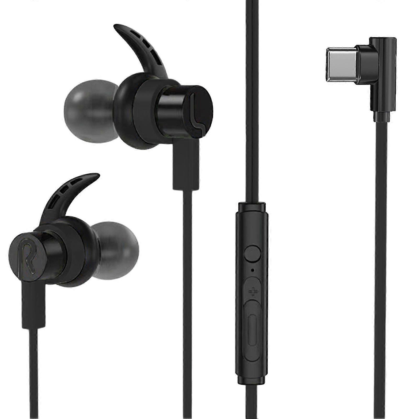 Wired Headphone 3.5mm/Type-C Sports Headset Stereo Sound In-ear Earphone with Mic for Gaming Music Call