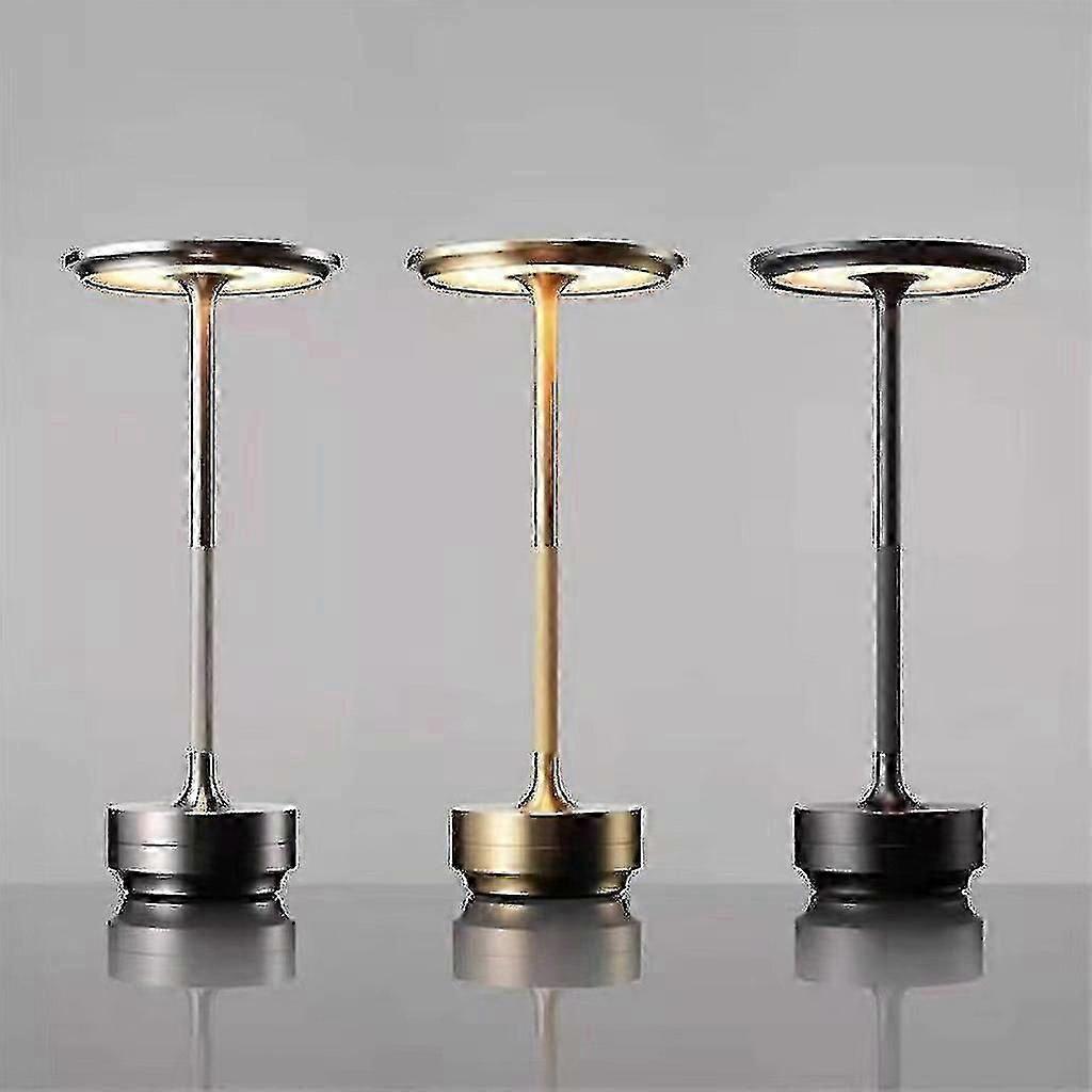 Cordless Table Lamp Dimmable Waterproof Metal Usb Rechargeable Table Lamps -1pcs