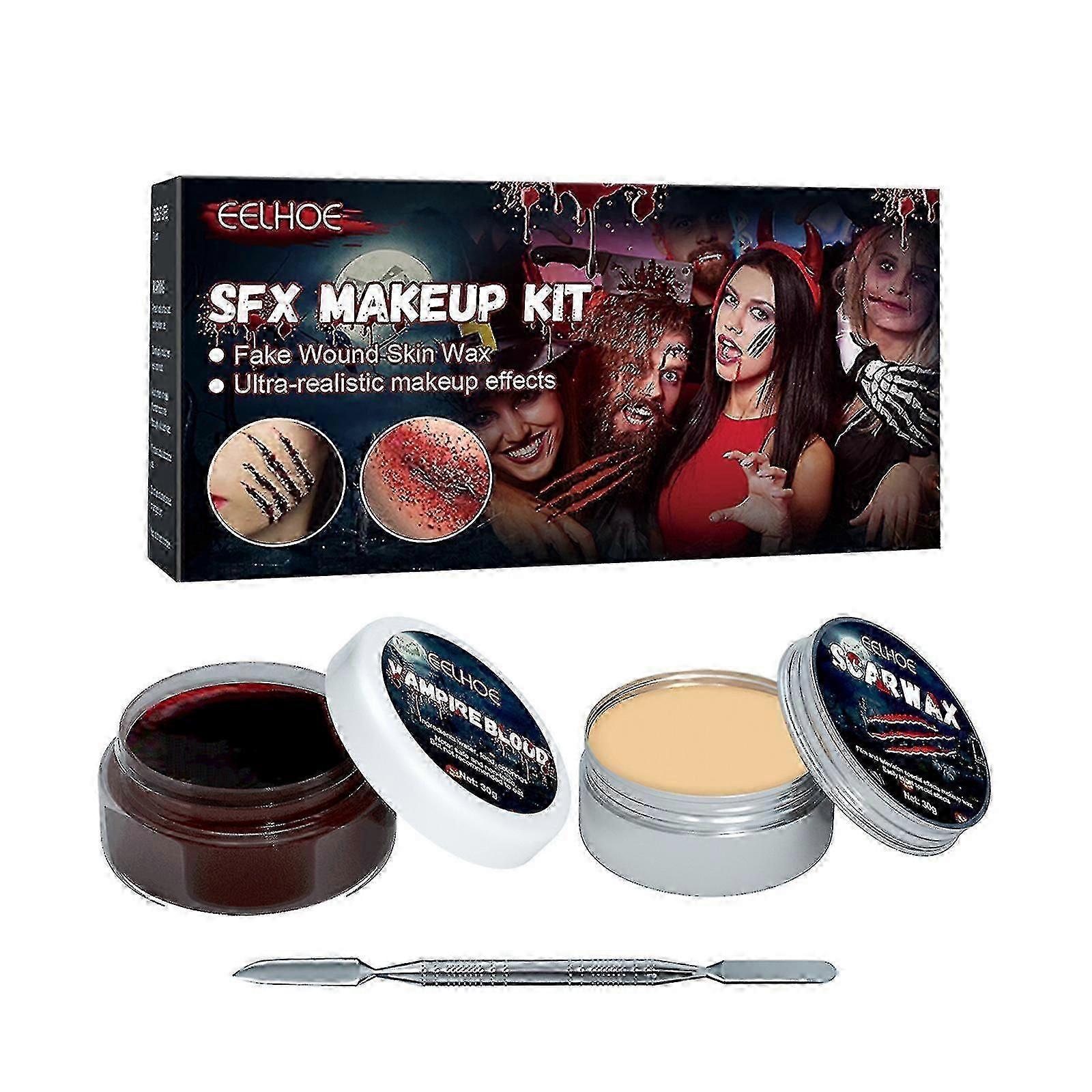 Halloween Haut Wachs Plasma Make-up Set Narbe Make-up Horror Atmosphäre Party Make-up Requisiten