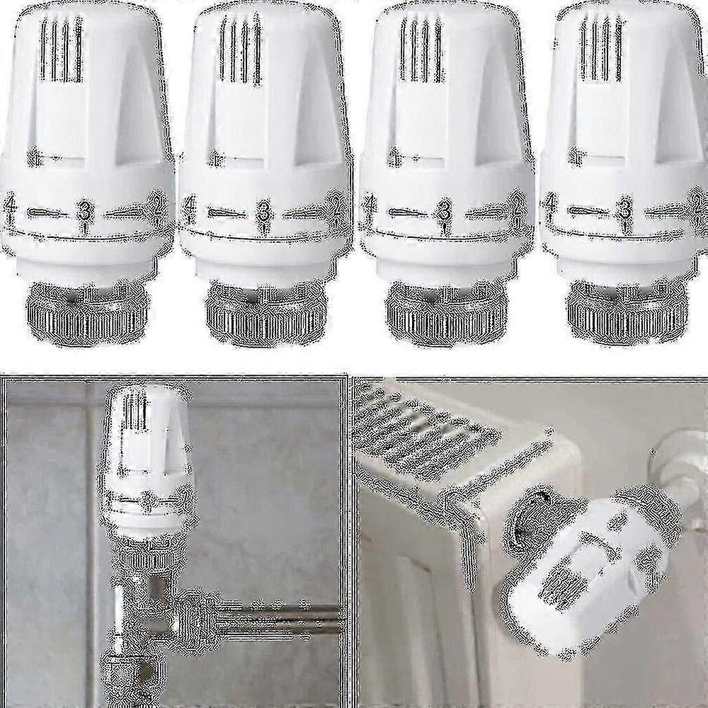 4x Thermostatic Head Radiator Controller Thermostatic Head Heating Valve M30 X 1.5 f54