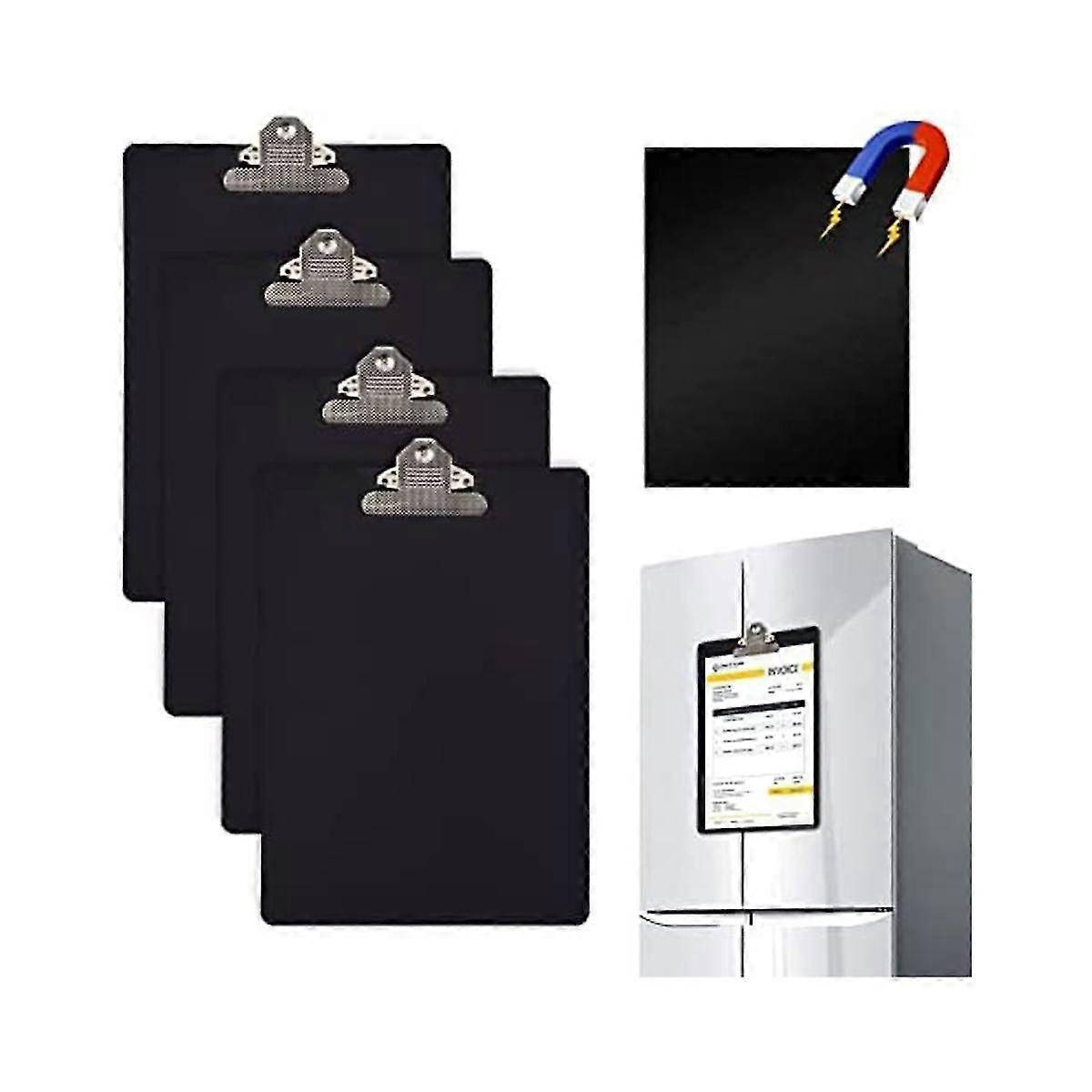 4 حافظات مغناطيسية للثلاجة ، 9x12.5 بوصة Letter / A4 منظم الحجم مع مقاطع قوية