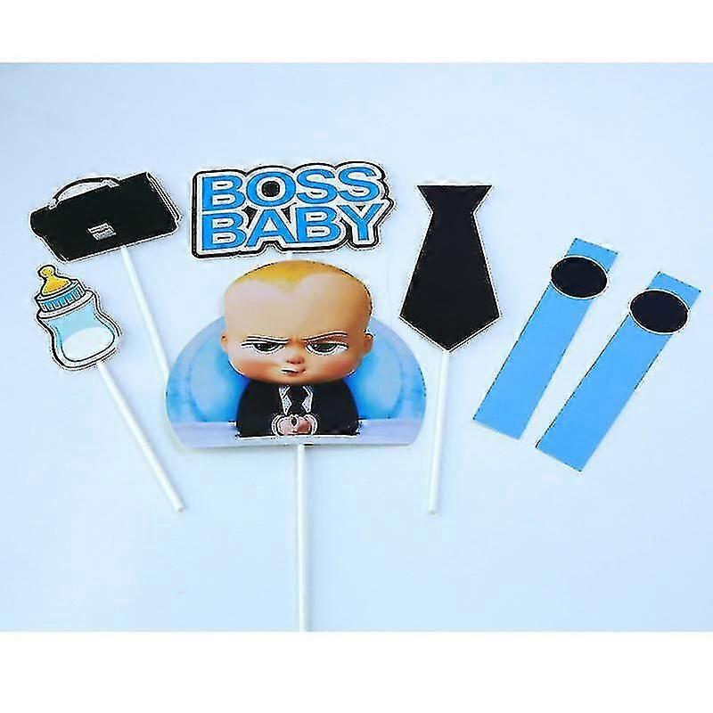 الكرتون بوس عيد ميلاد سعيد كعكة توبر لطيف طفل طفل كب كيك أغطية استحمام الطفل الأولاد أطفال عيد ميلاد حفلة كعكة ديكورات