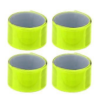 Reflective Armbands, High Visibility Reflector Bands Running Safety Gears Elasticated Wristbands Arm Ankle Straps Belts  White
