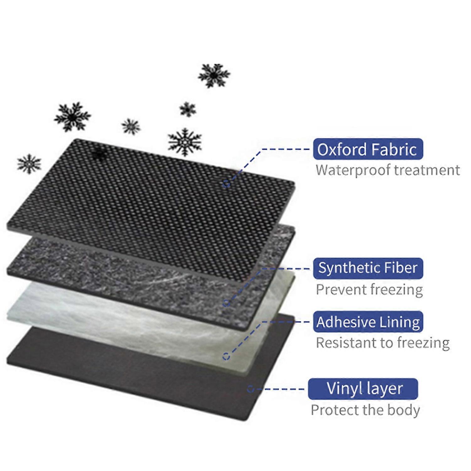 Car Windshield Cover 600D Oxford Car Snow Cover for Ice Frost Sun Dust Frost Water Resistent, Rearvi