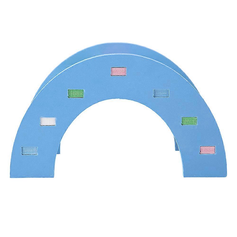 Big Size Wooden Hamster Play Bridge Toy Rainbow Seesaw Activity Toy for Small Pets, Safe Natural Material, 30cm