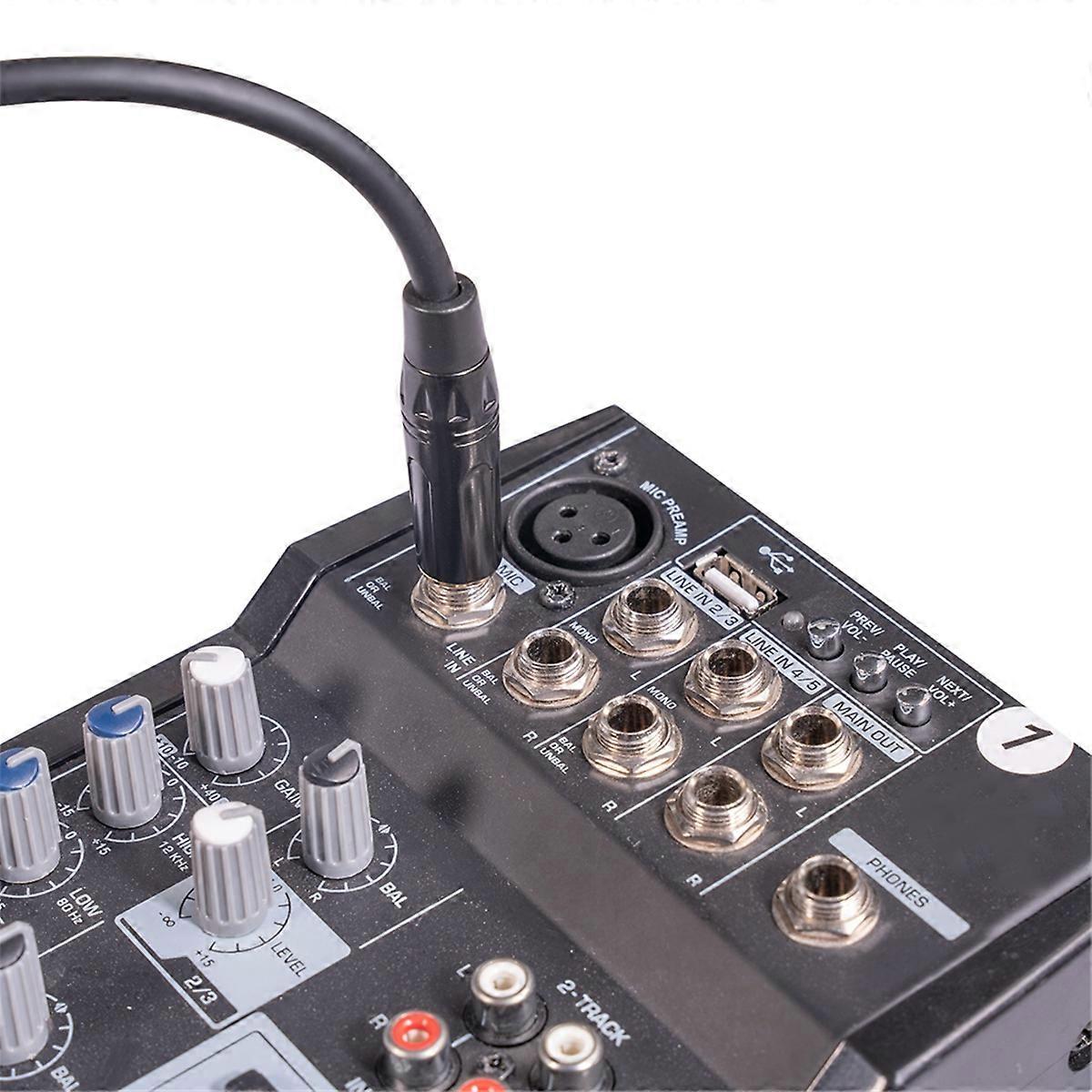 1/4 Inch to XLR Male Balanced Signal Interconnect Cable 500cm