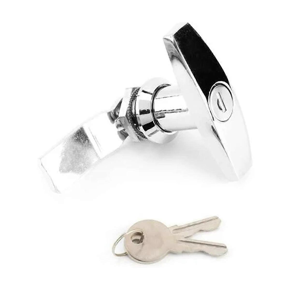 LTS FAFA T-Lock, Rear Mount T-Handle Lock Tool Box Garage Door Lock with Keys for Trailer Caravan Awning [Random Color