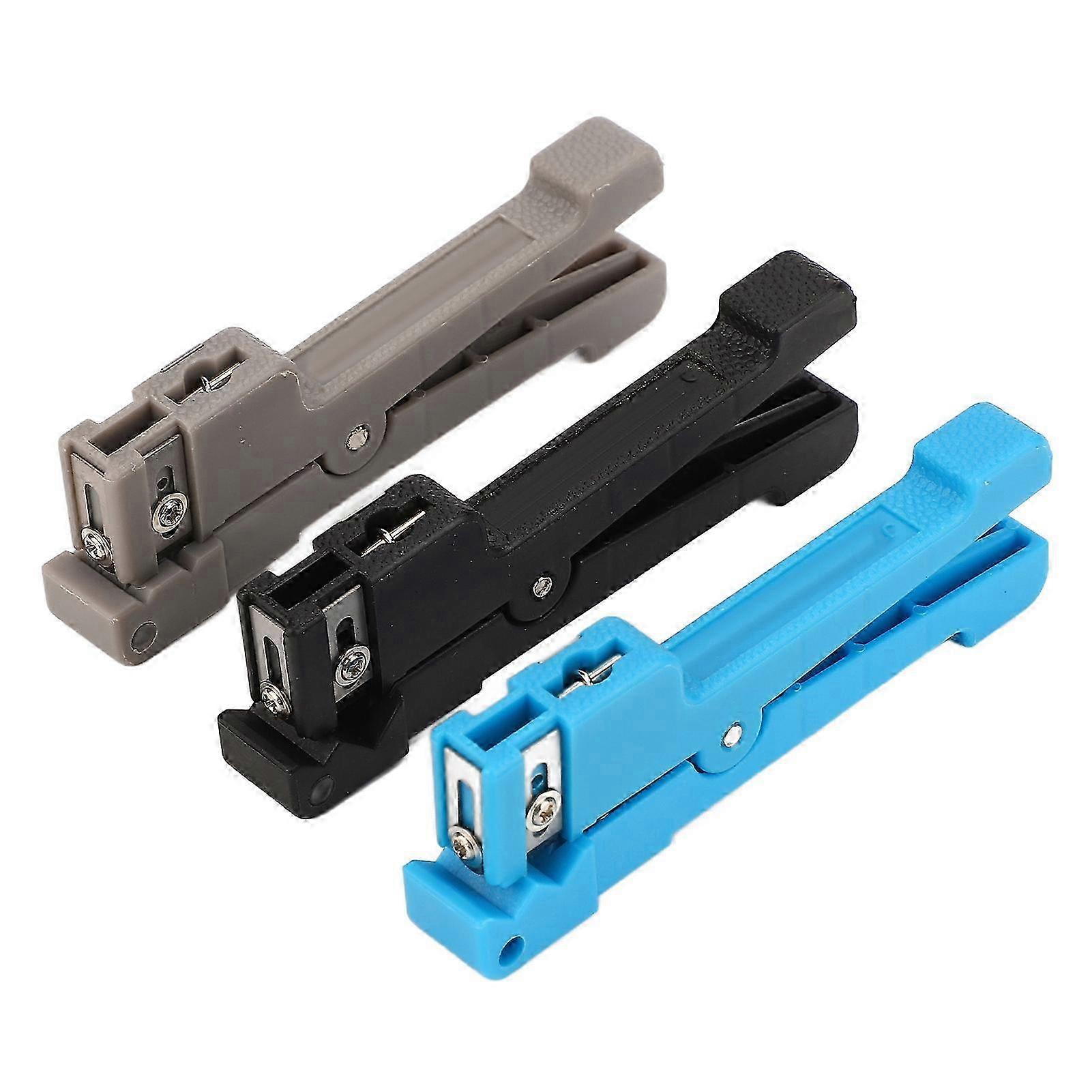 3Pcs Wire Stripper Coaxial Cable Fiber Optic Stripping Tool Set Kit for Maintenance